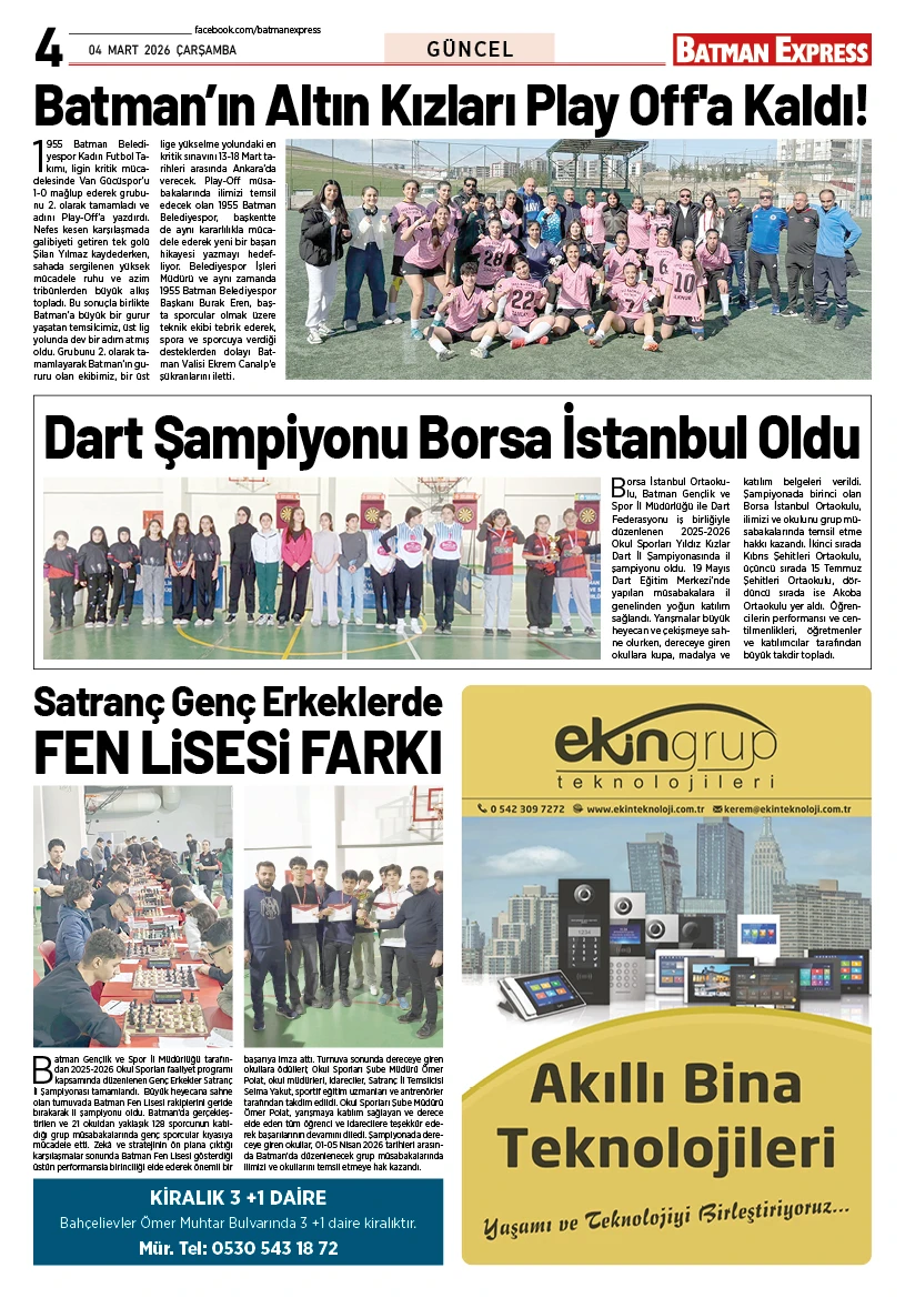 04 MART 2026 ÇARŞAMBA