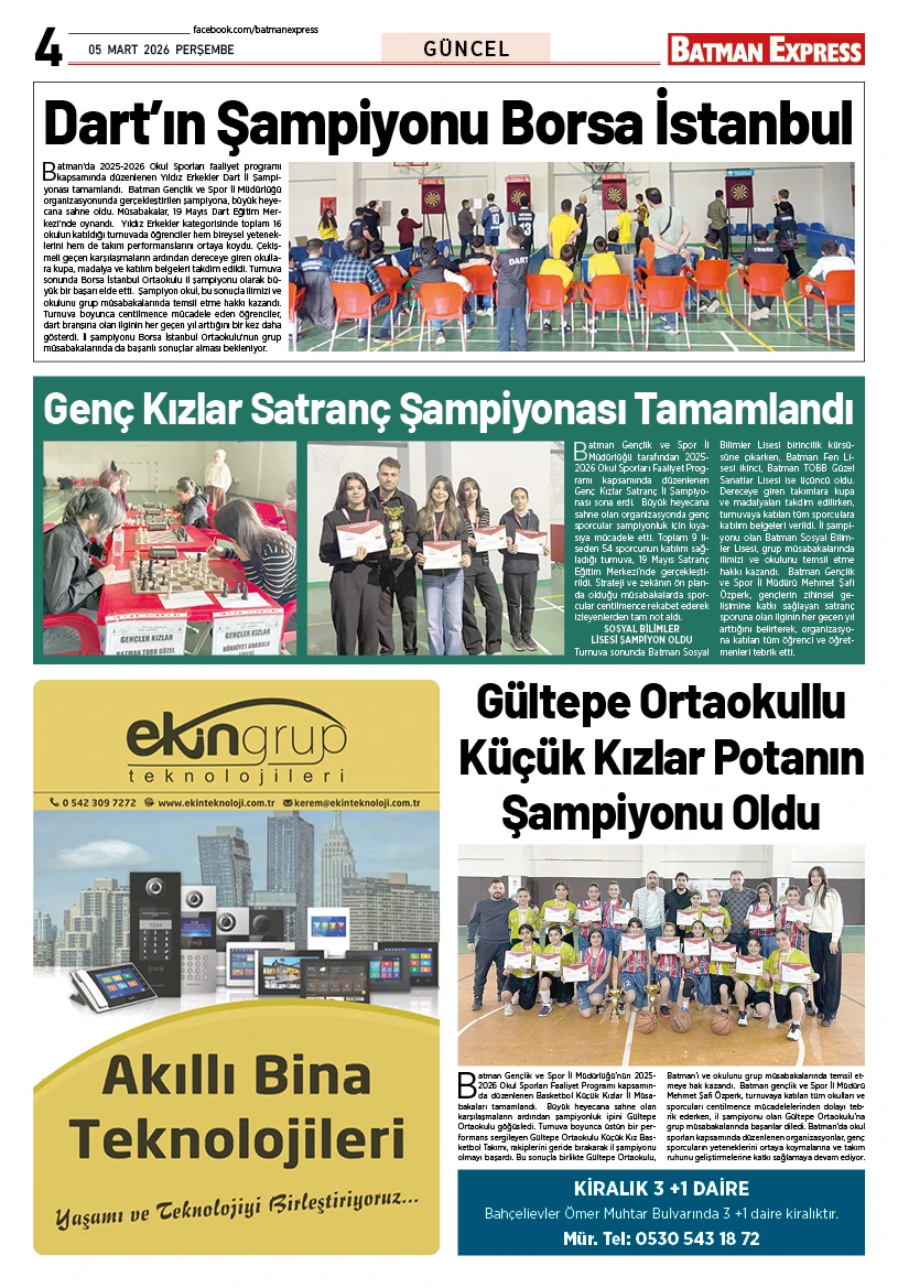 05 MART 2026 PERŞEMBE