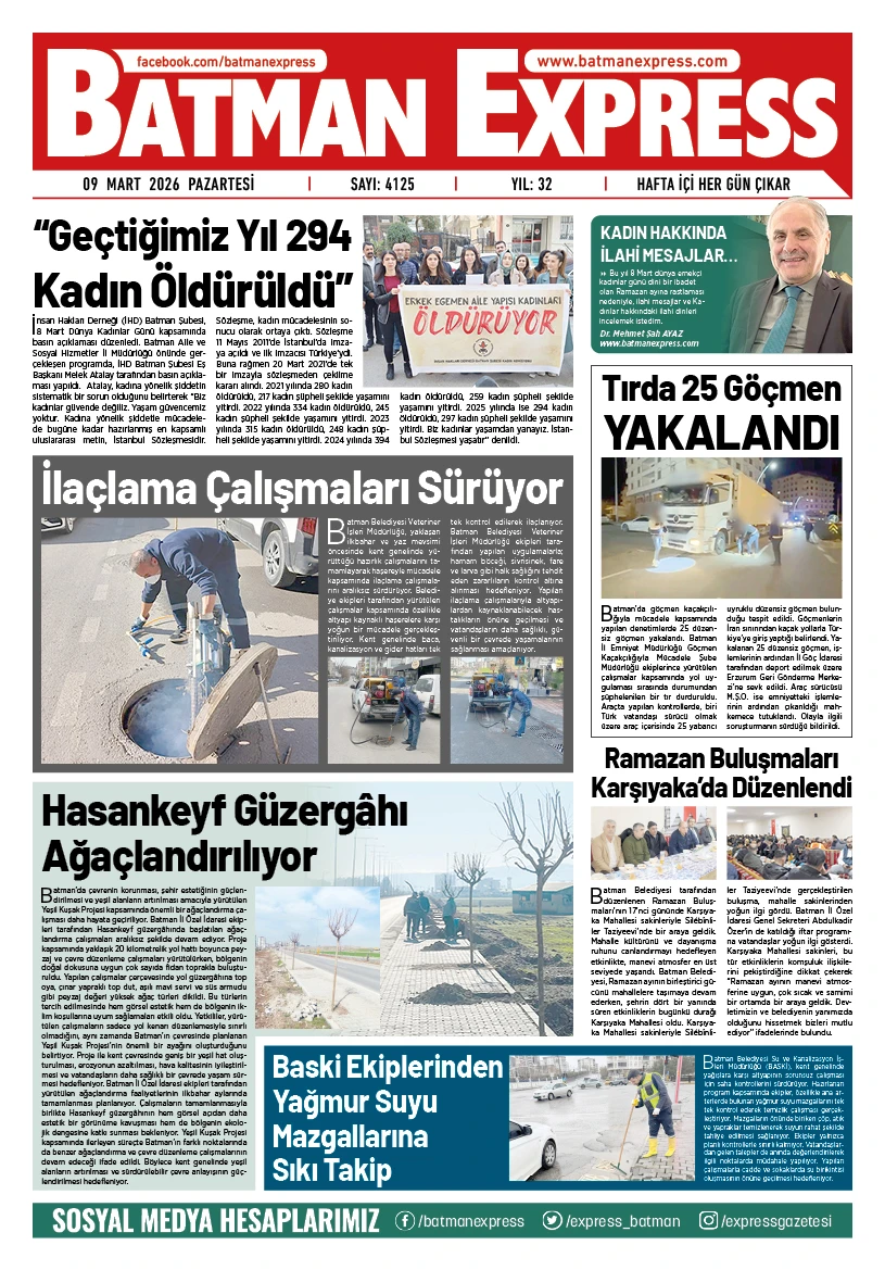 09 MART 2026 PAZARTESİ