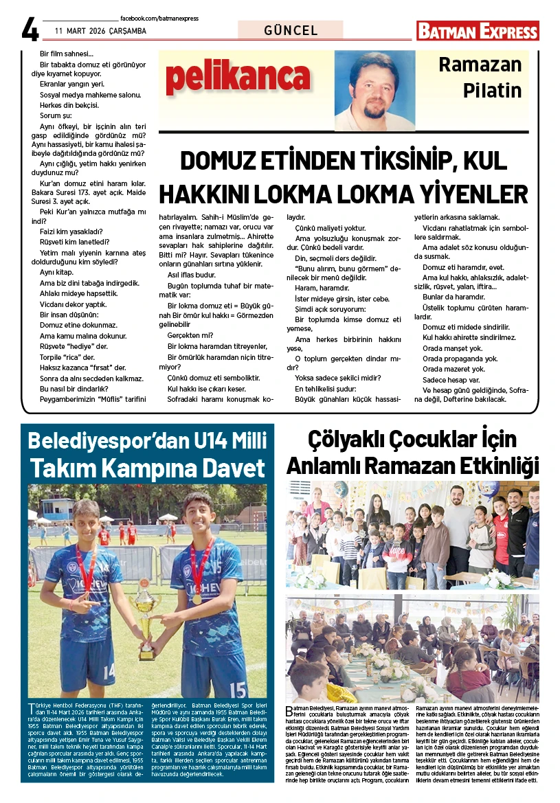 11 MART 2026 ÇARŞAMBA