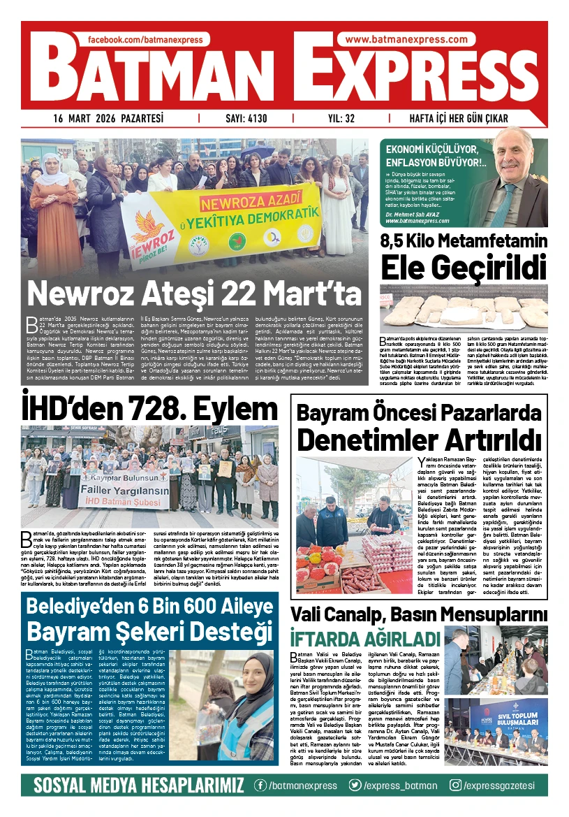 16 MART 2026 PAZARTESİ