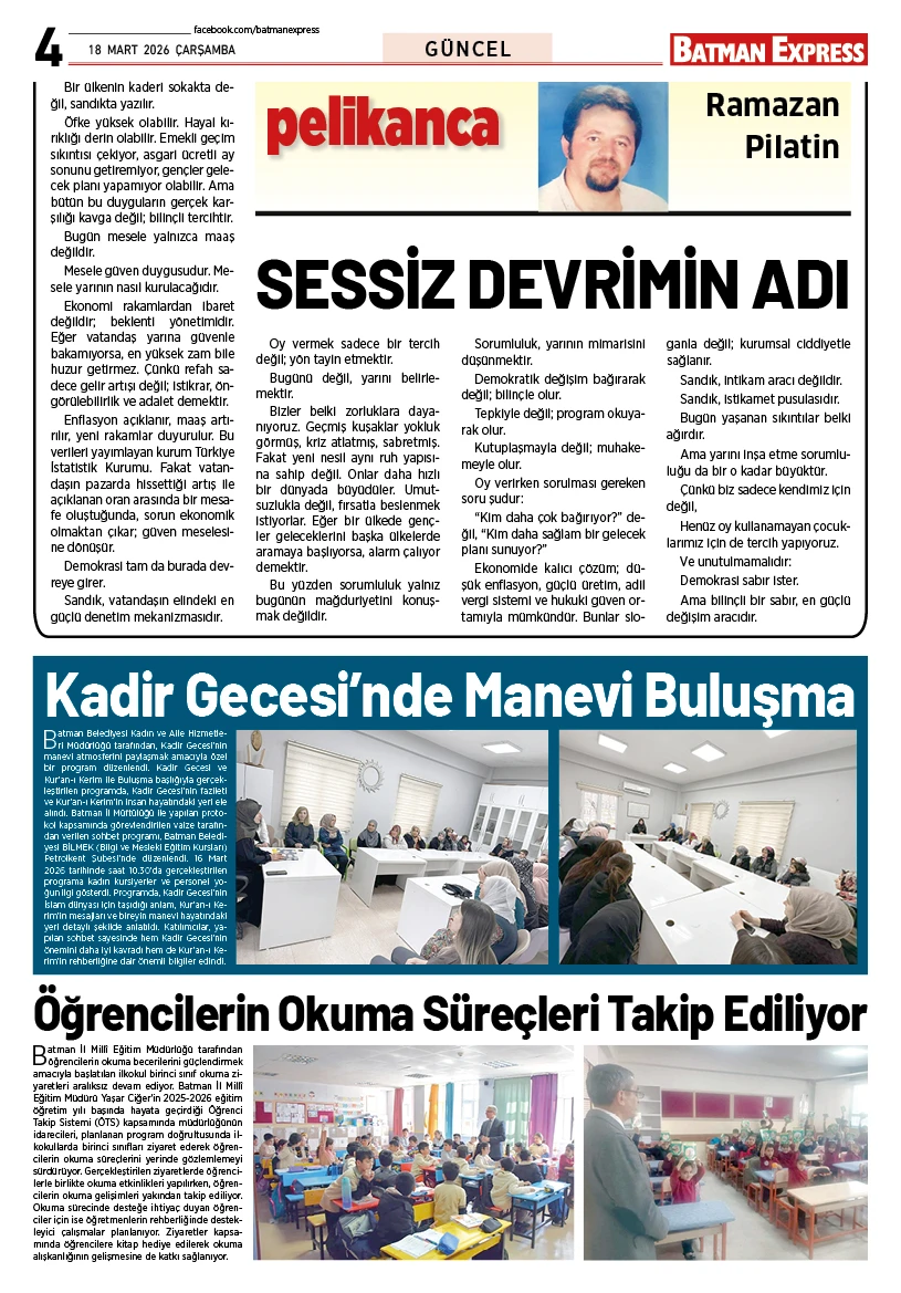 18 MART 2026 ÇARŞAMBA