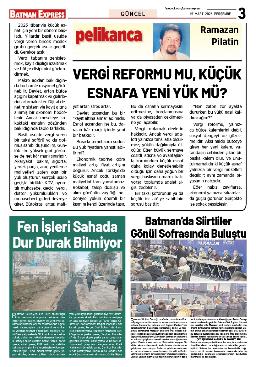 19 MART 2026 PERŞEMBE