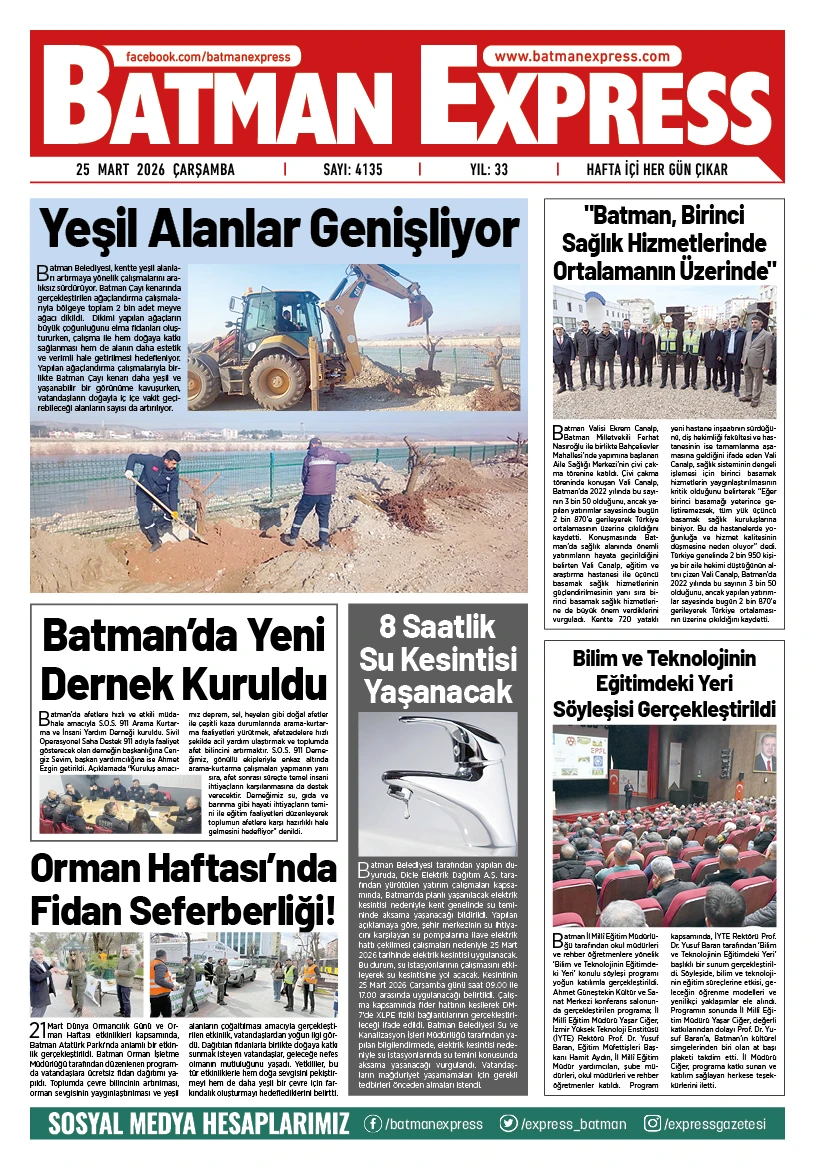 25 MART 2026 ÇARŞAMBA