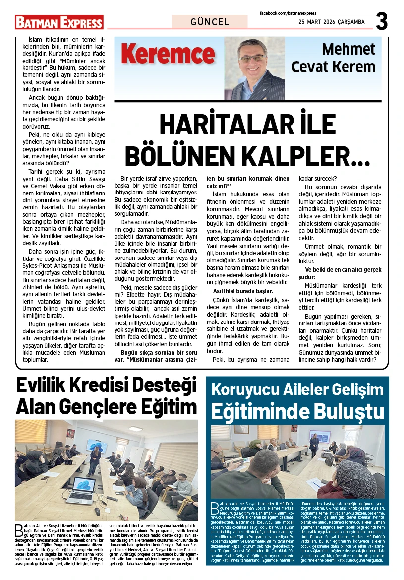 25 MART 2026 ÇARŞAMBA