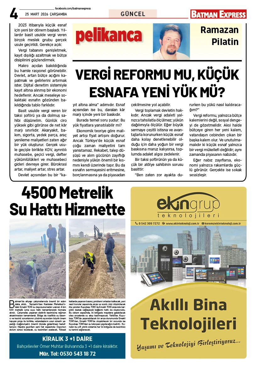 25 MART 2026 ÇARŞAMBA