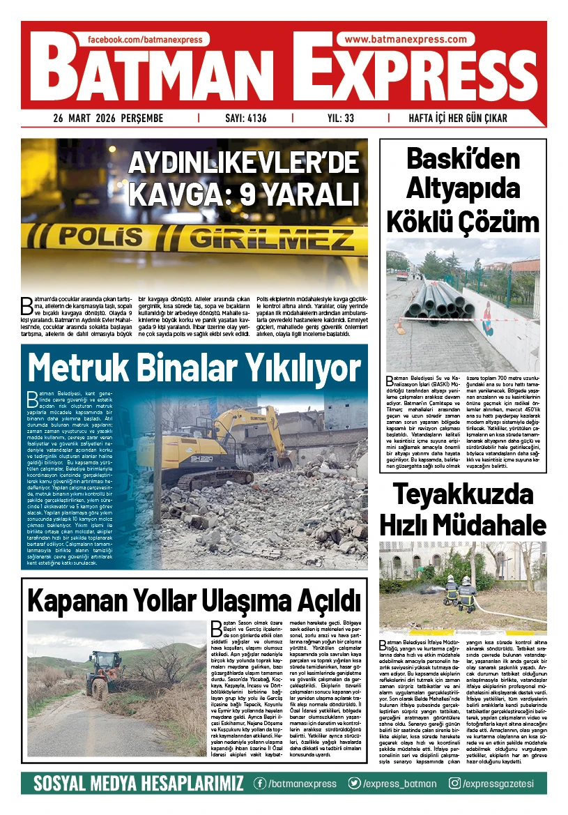 26 MART 2026 PERŞEMBE