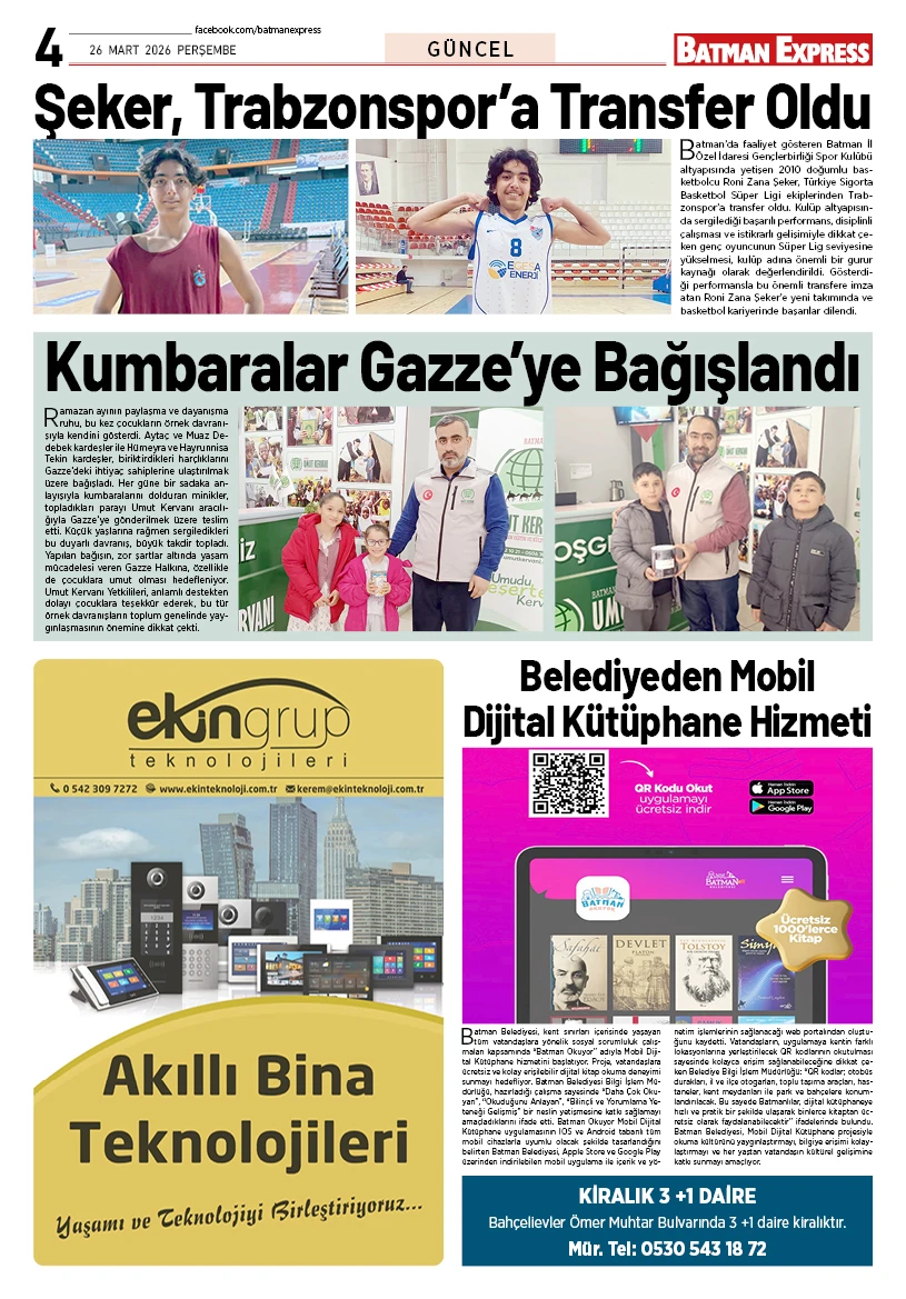 26 MART 2026 PERŞEMBE