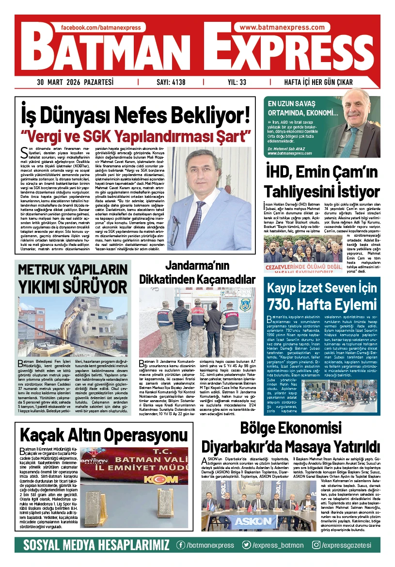 30 MART 2026 PAZARTESİ