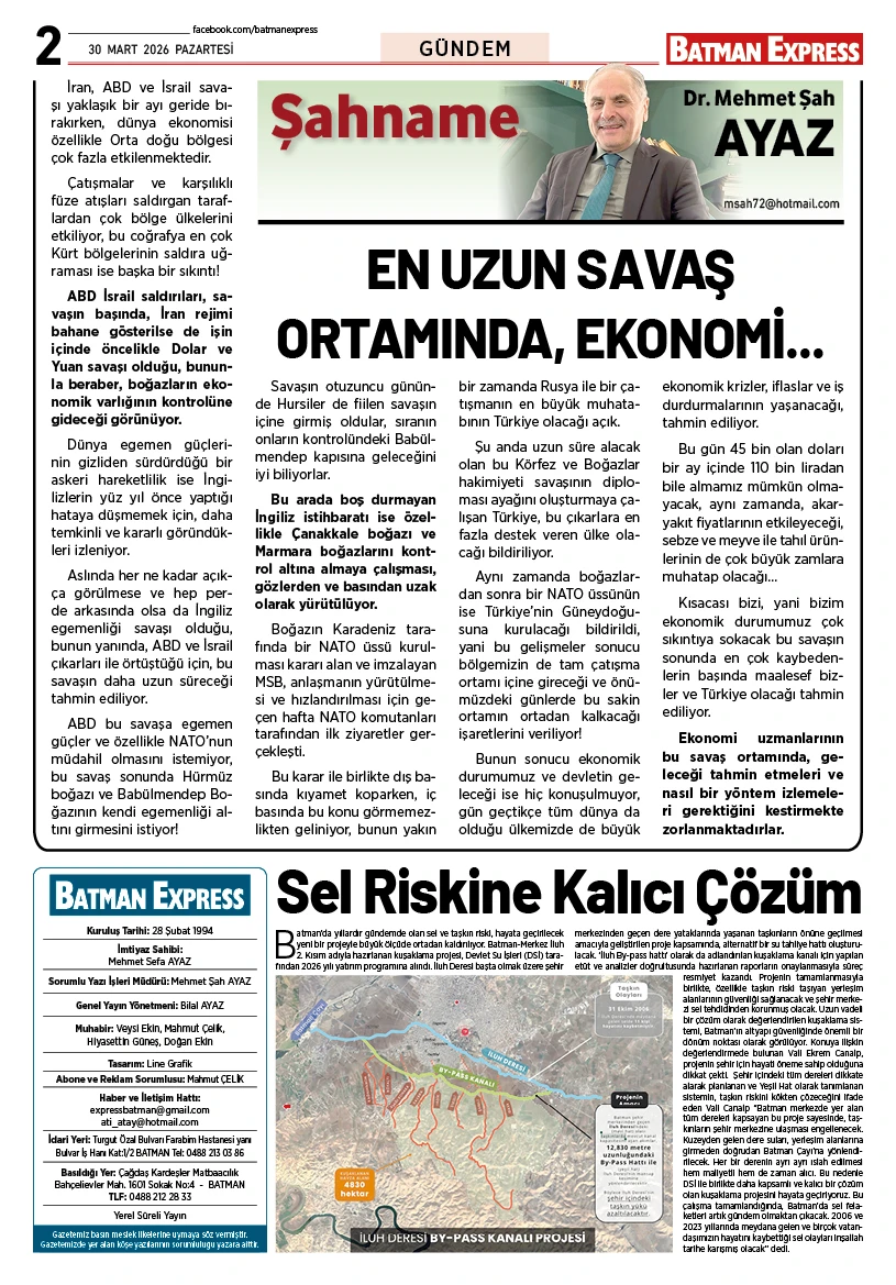 30 MART 2026 PAZARTESİ