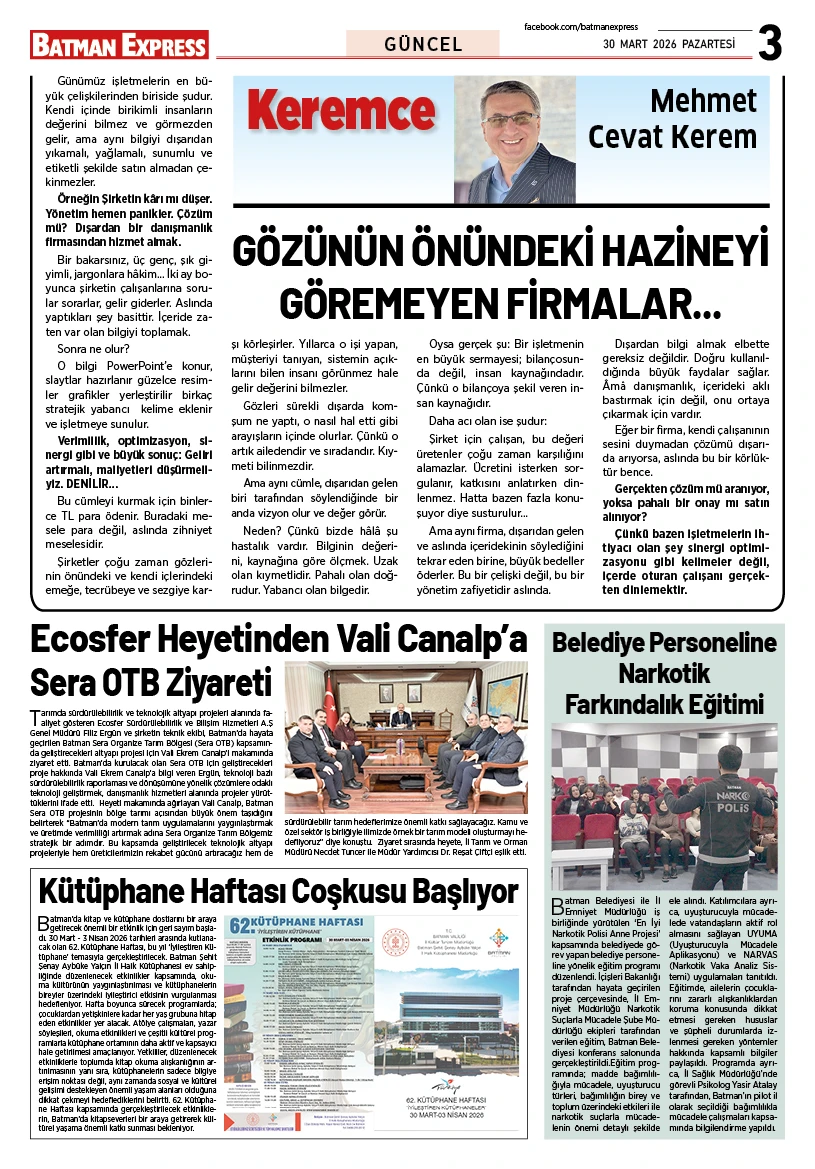 30 MART 2026 PAZARTESİ