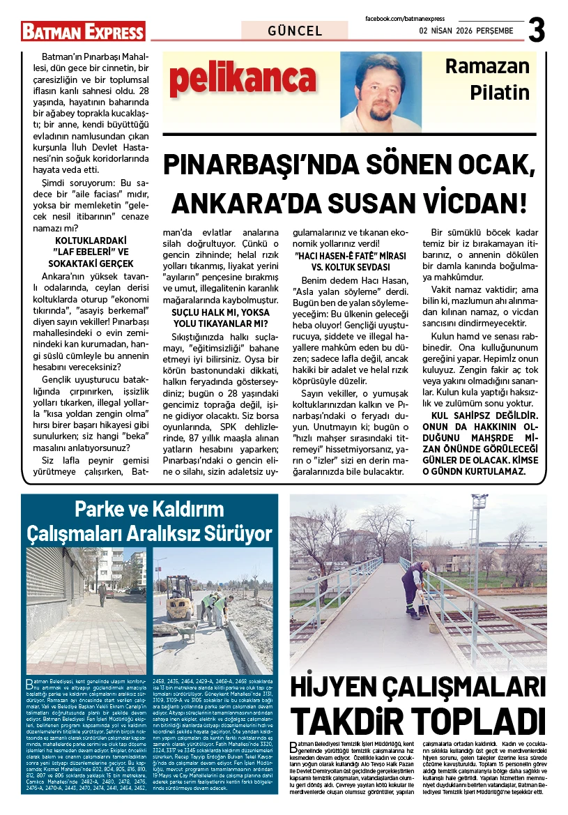 02 NİSAN 2026 PERŞEMBE