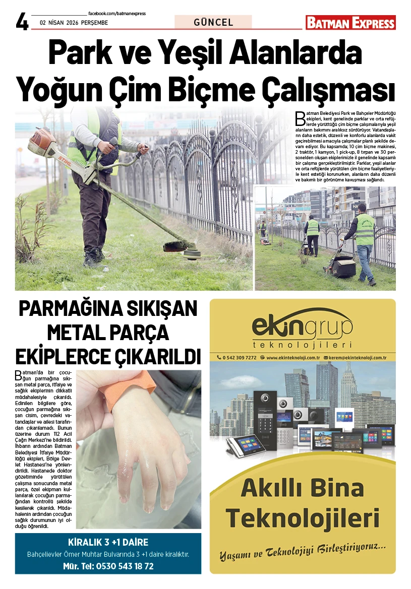 02 NİSAN 2026 PERŞEMBE