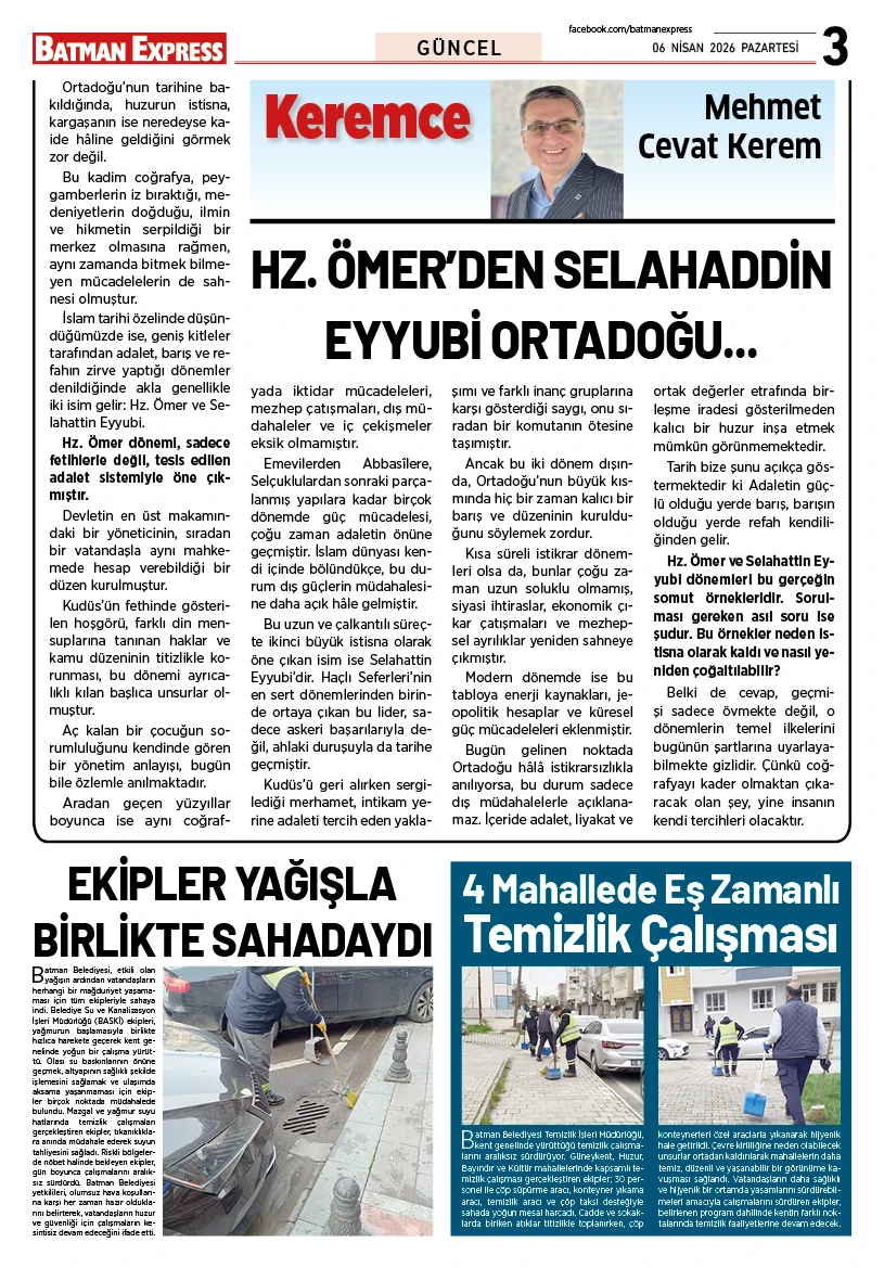 06 NİSAN 2026 PAZARTESİ