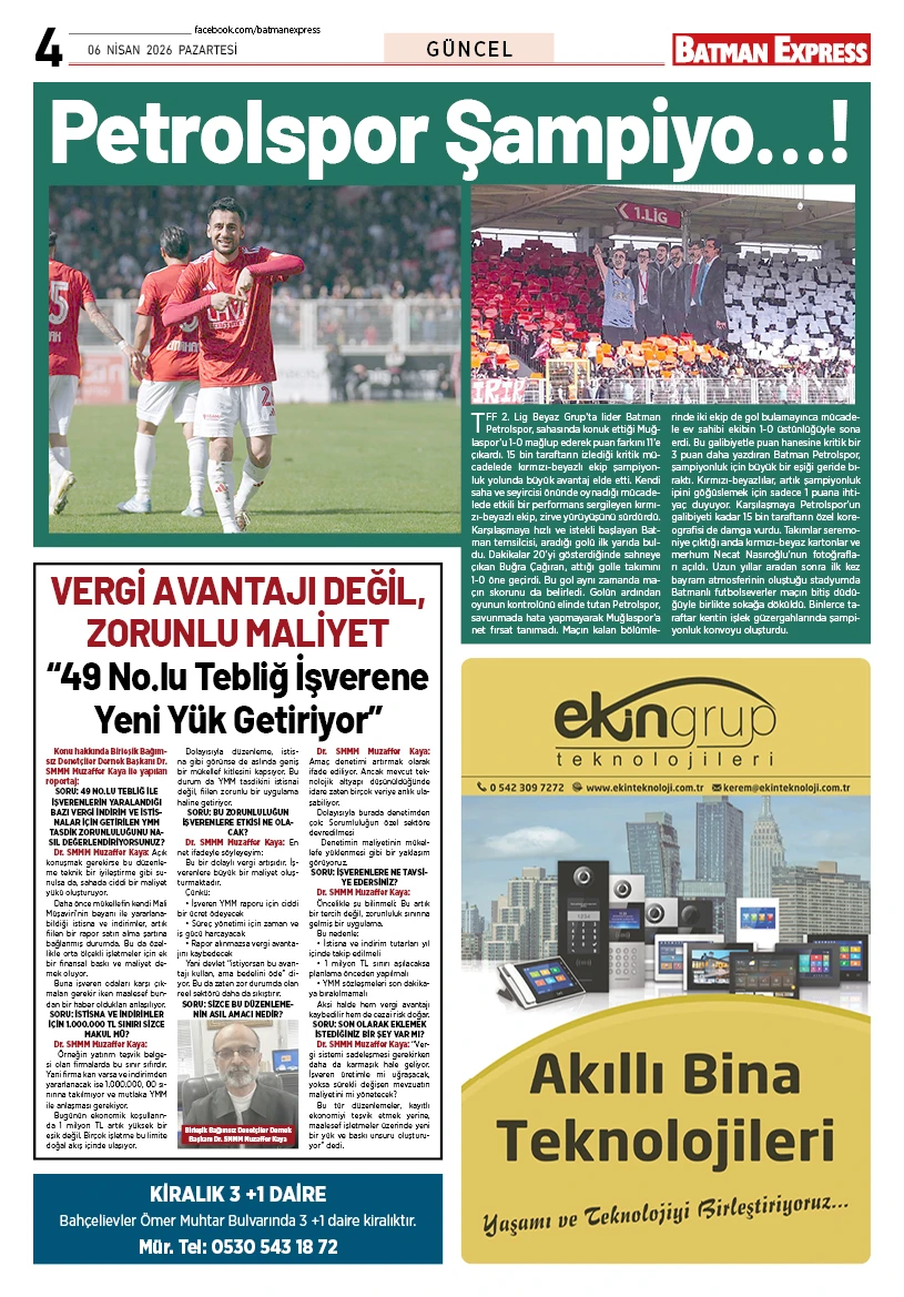 06 NİSAN 2026 PAZARTESİ