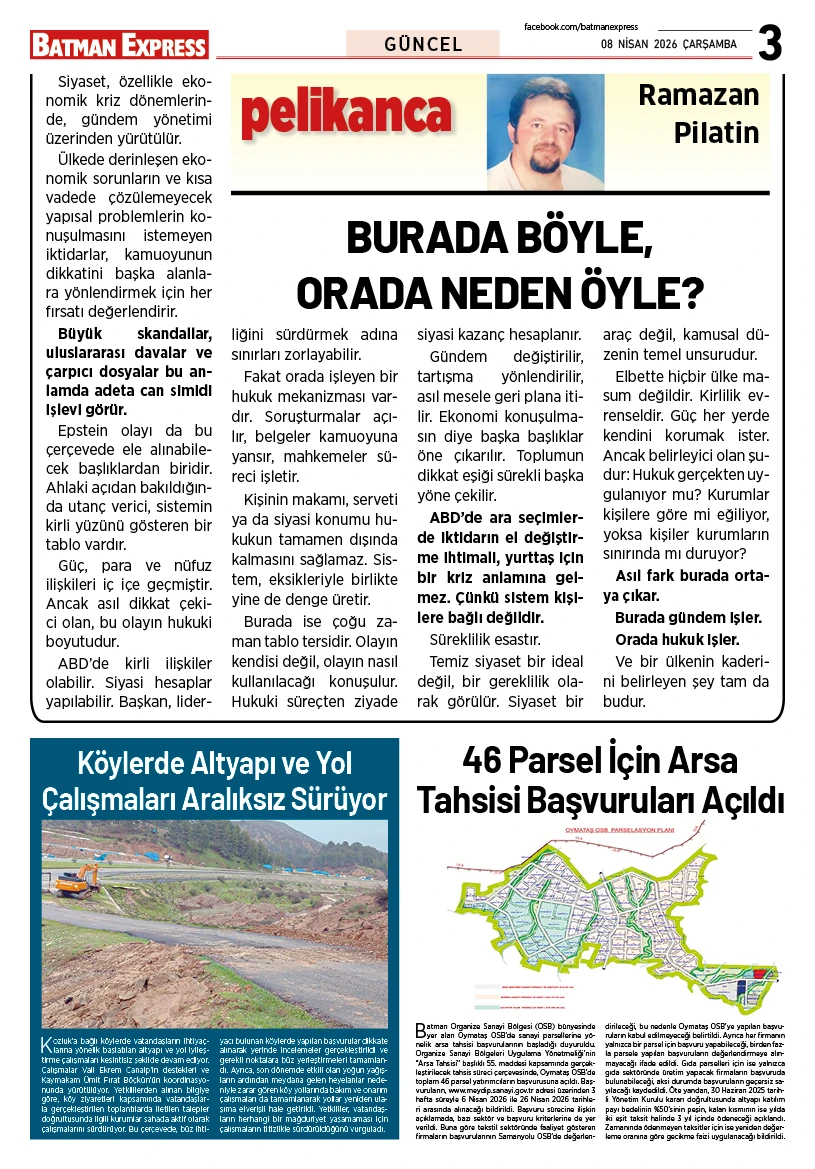 08 NİSAN 2026 ÇARŞAMBA