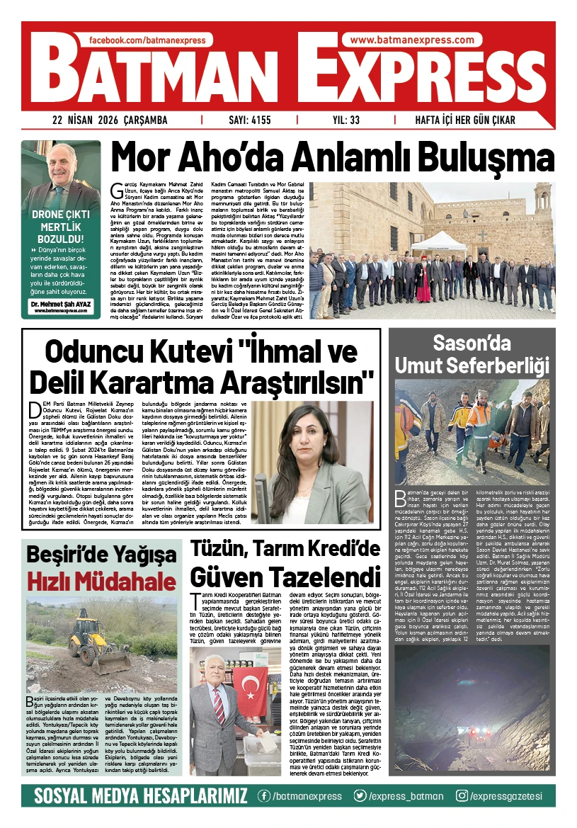 22 NİSAN 2026 ÇARŞAMBA