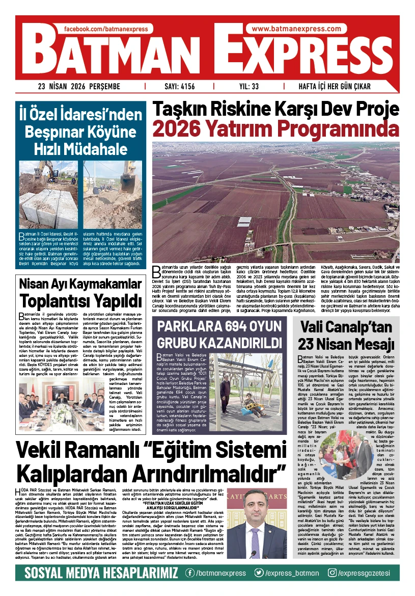 23 NİSAN 2026 PERŞEMBE