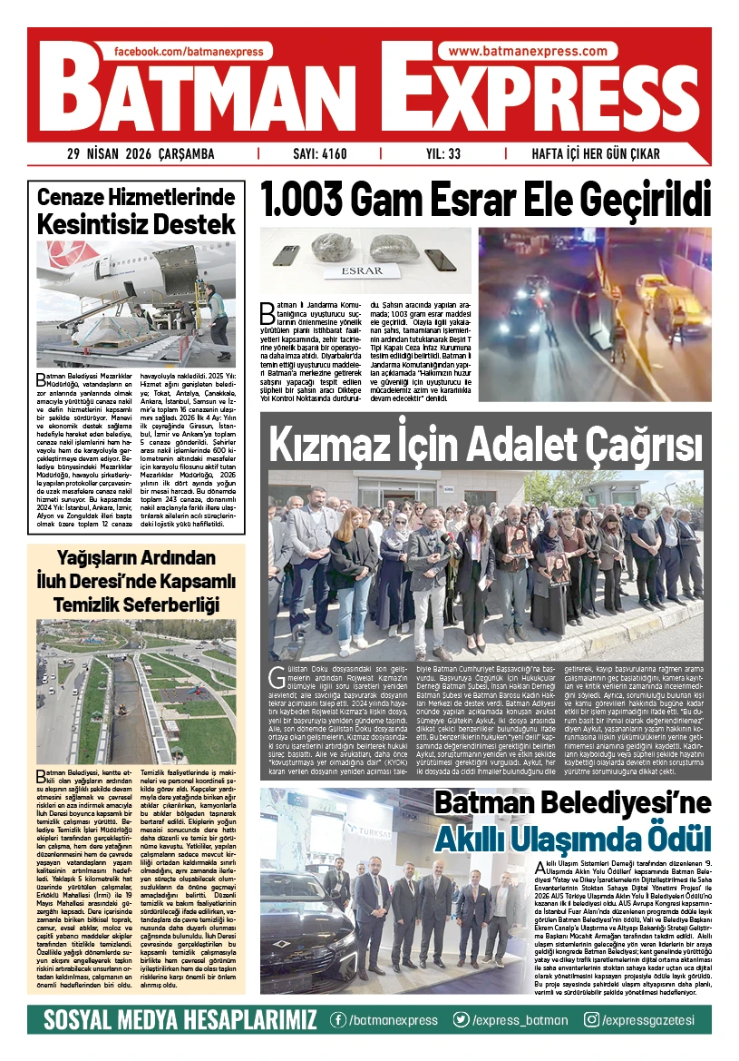 29 NİSAN 2026 ÇARŞAMBA