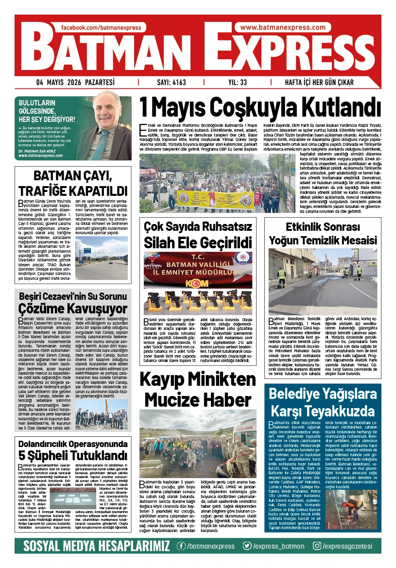 04 MAYIS 2026 PAZARTESİ