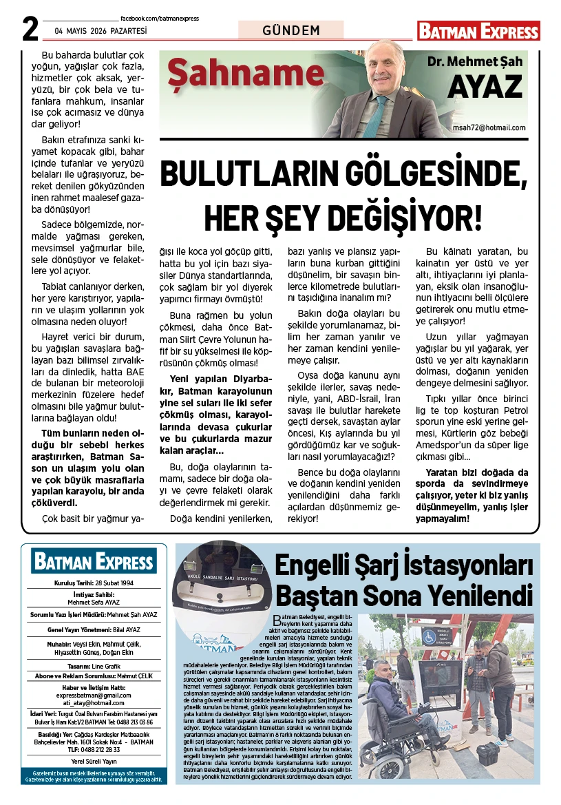 04 MAYIS 2026 PAZARTESİ