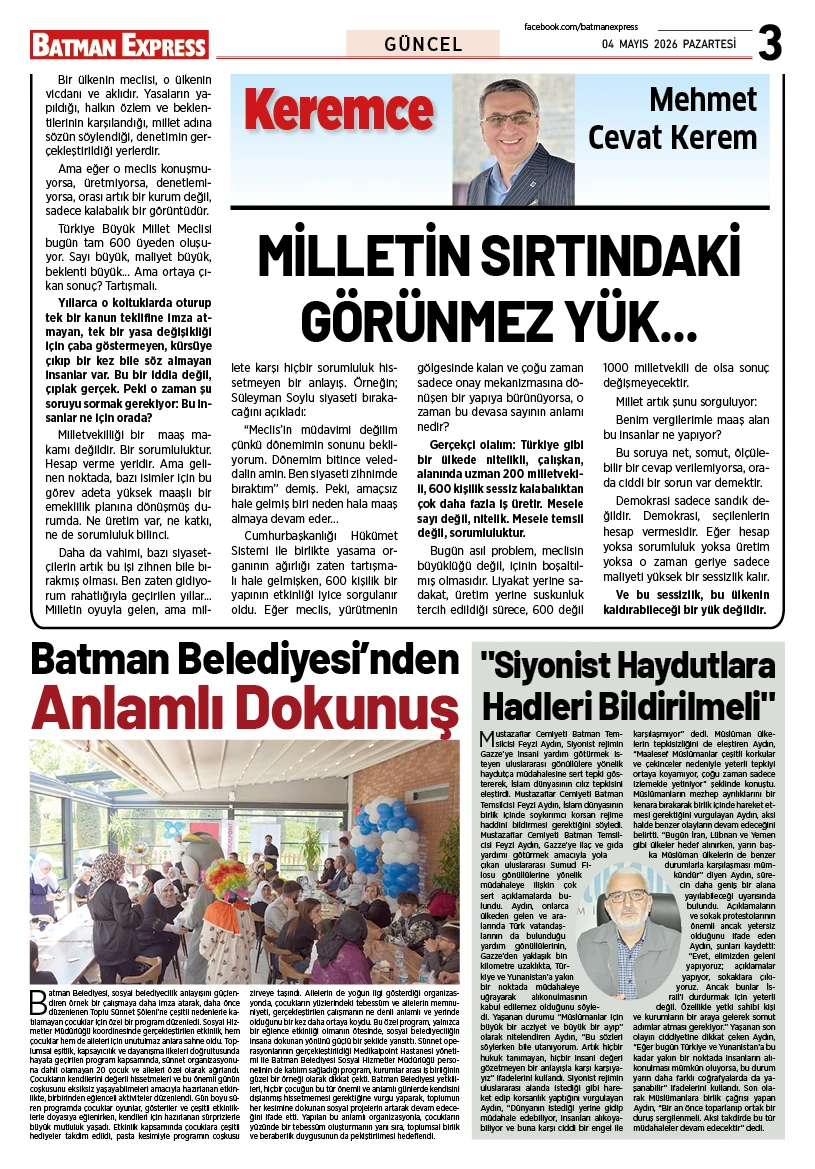 04 MAYIS 2026 PAZARTESİ