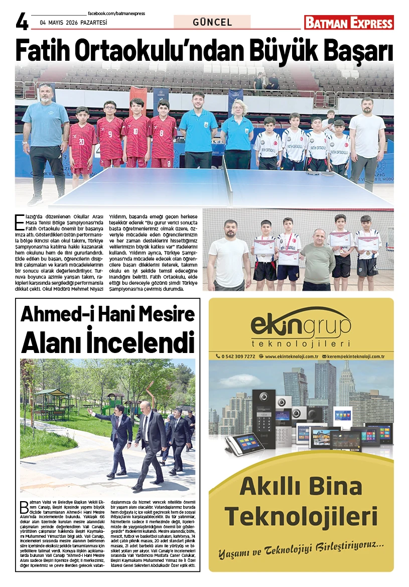 04 MAYIS 2026 PAZARTESİ