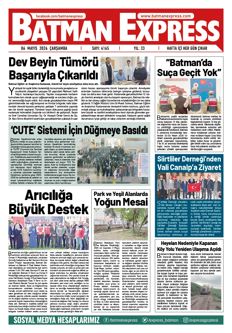 06 MAYIS 2026 &Ccedil;ARŞAMBA