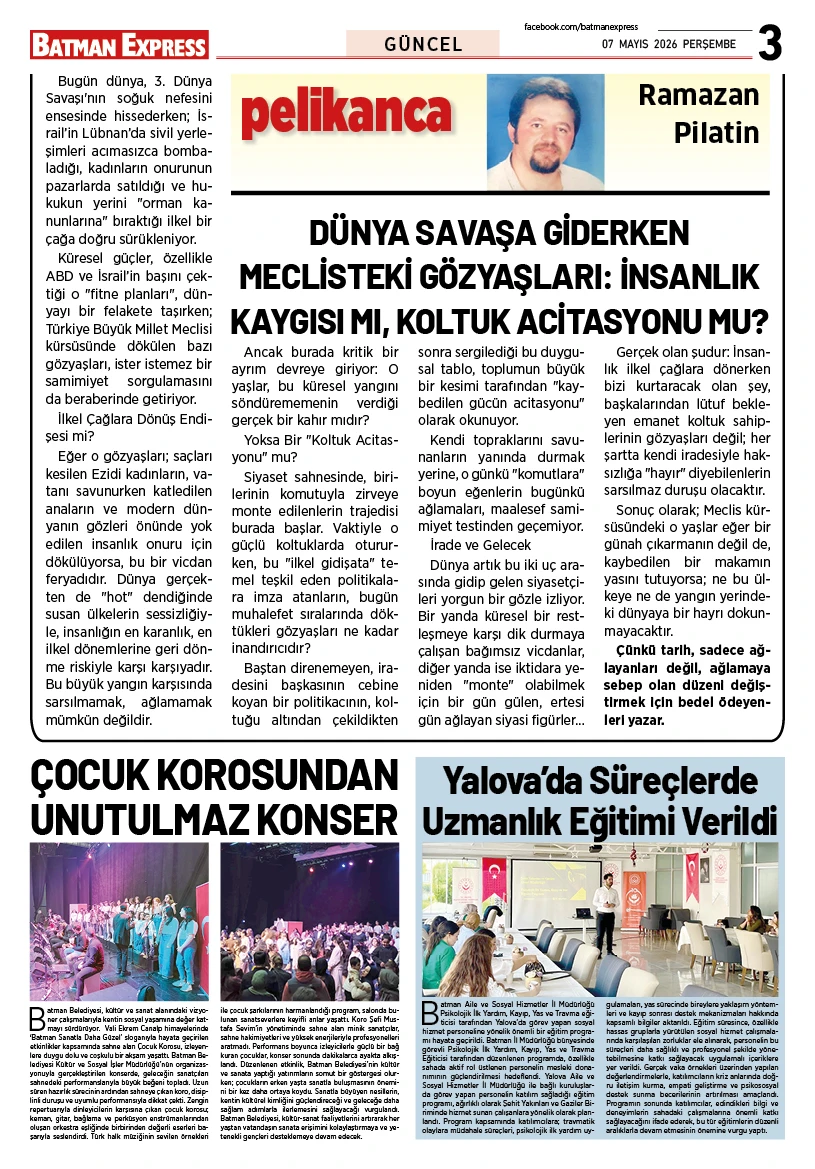 07 MAYIS 2026 PERŞEMBE