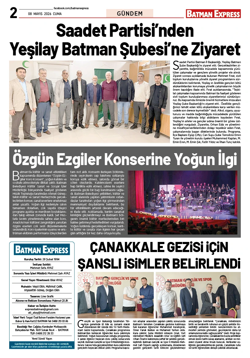 08 MAYIS 2026 CUMA