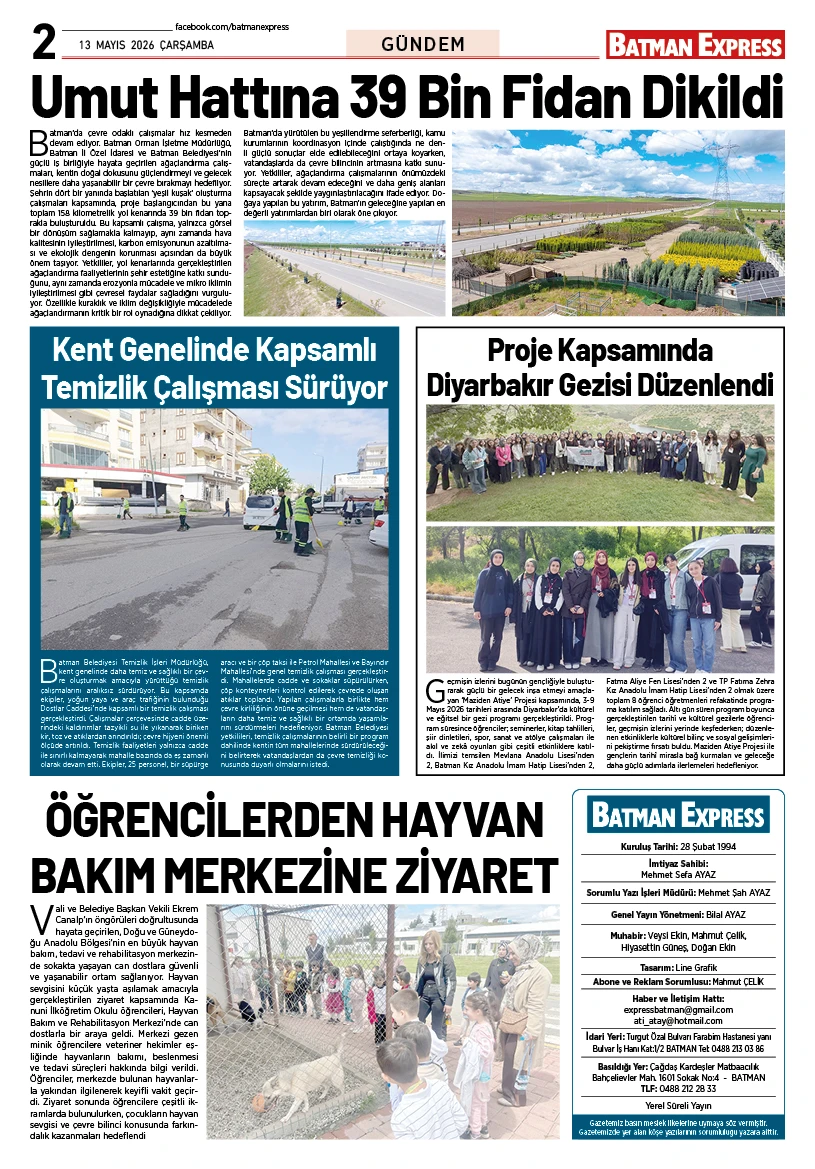 13 MAYIS 2026 ÇARŞAMBA