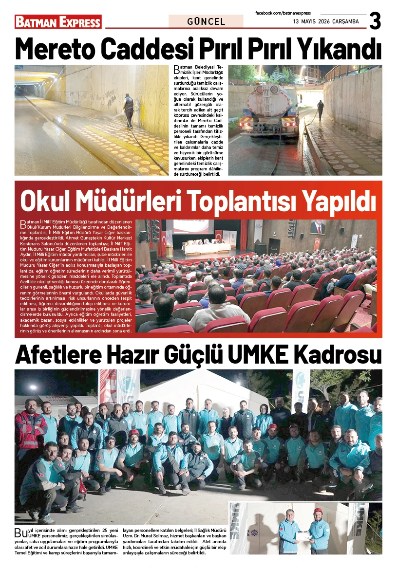 13 MAYIS 2026 ÇARŞAMBA