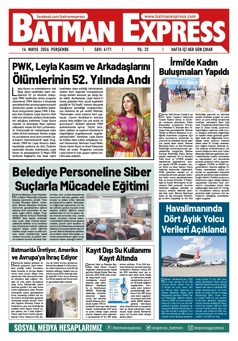 14 MAYIS 2026 PERŞEMBE