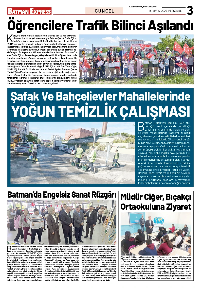 14 MAYIS 2026 PERŞEMBE