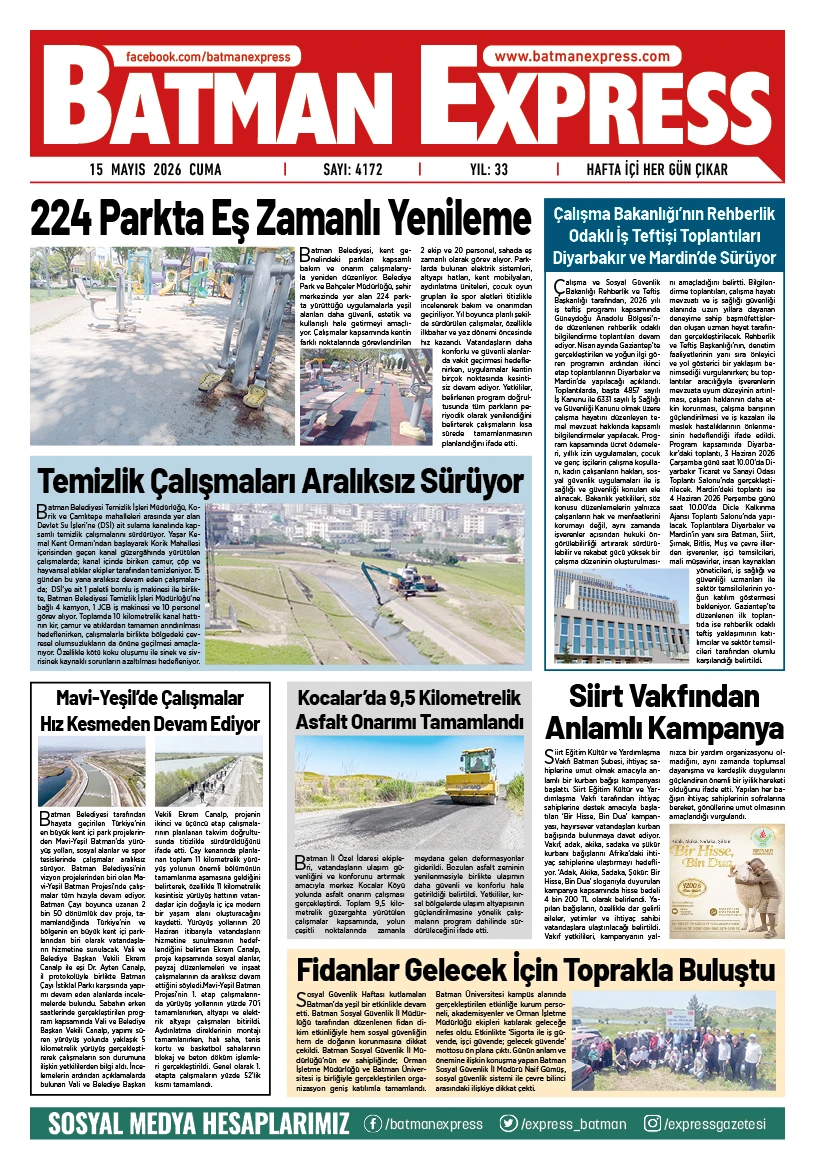 15 MAYIS 2026 CUMA