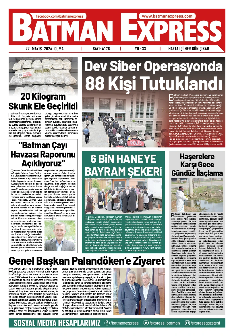 22 MAYIS 2026 CUMA