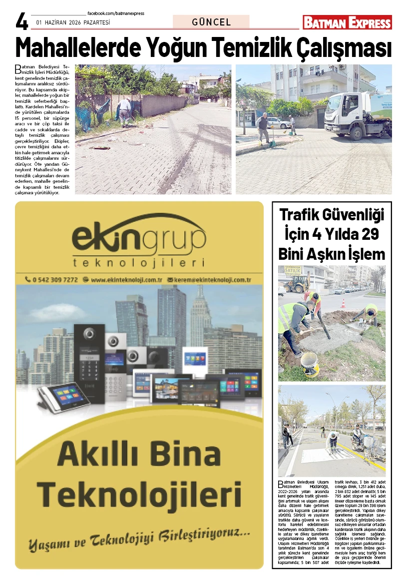 01 HAZİRAN 2026 PAZARTESİ