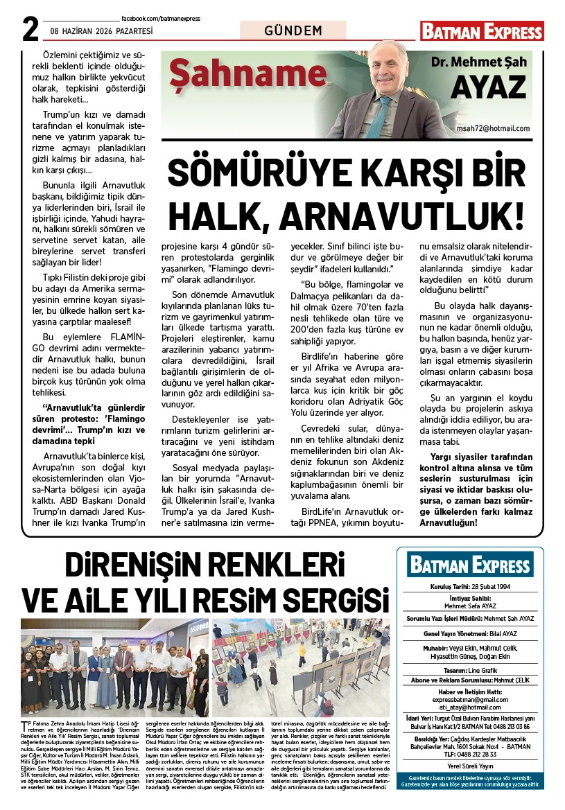 08 HAZİRAN 2026 PAZARTESİ