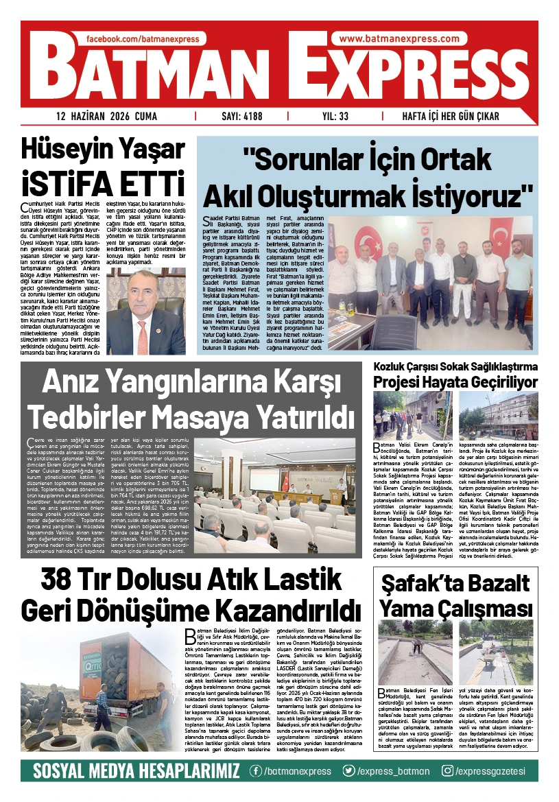 12 HAZİRAN 2026 CUMA