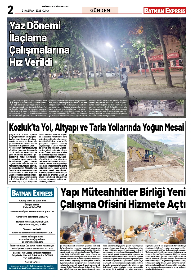12 HAZİRAN 2026 CUMA