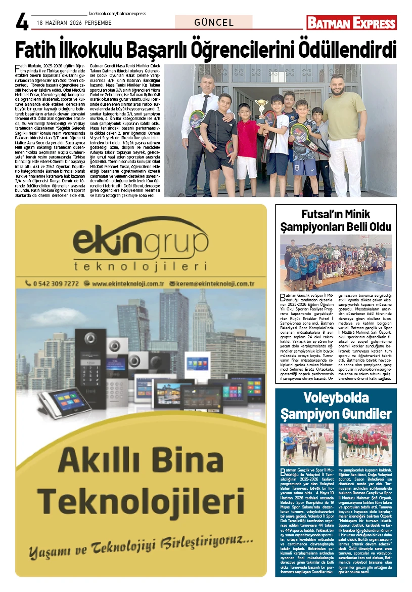 18 HAZİRAN 2026 PERŞEMBE