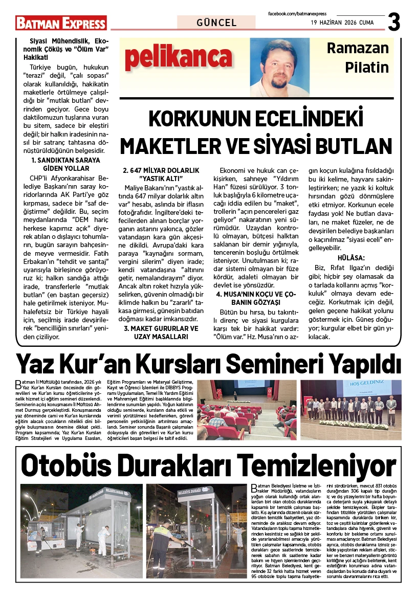 19 HAZİRAN 2026 CUMA
