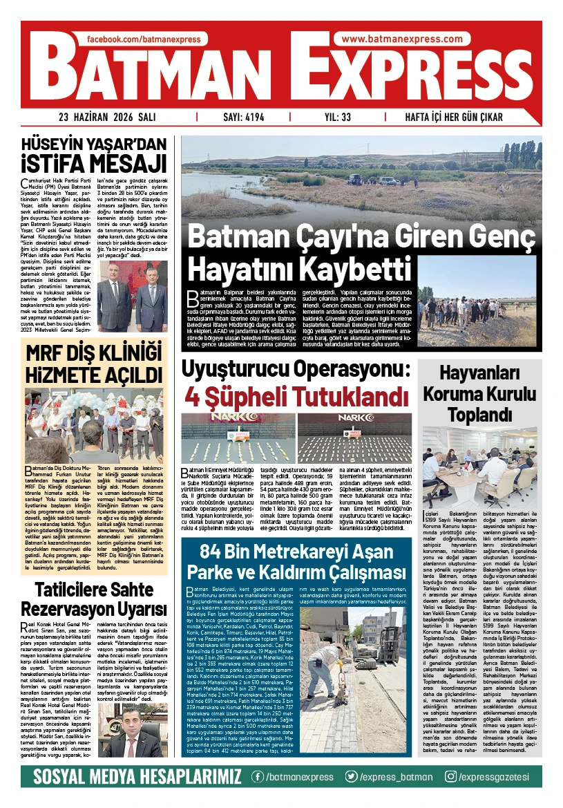23 HAZİRAN 2026 SALI
