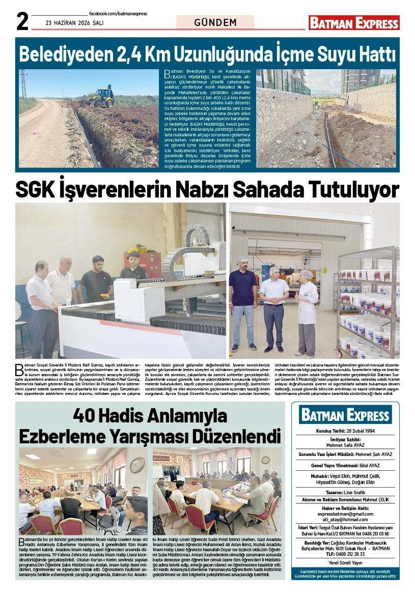 23 HAZİRAN 2026 SALI