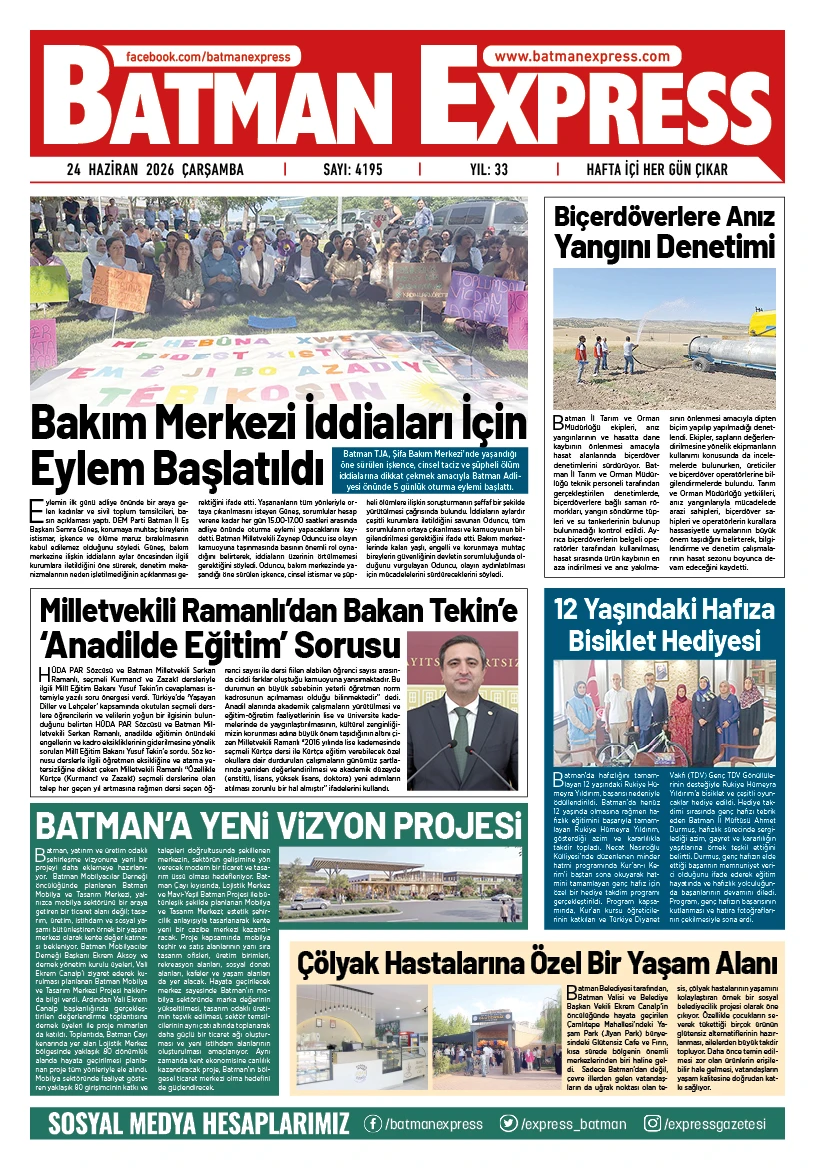 24 HAZİRAN 2026 ÇARŞAMBA