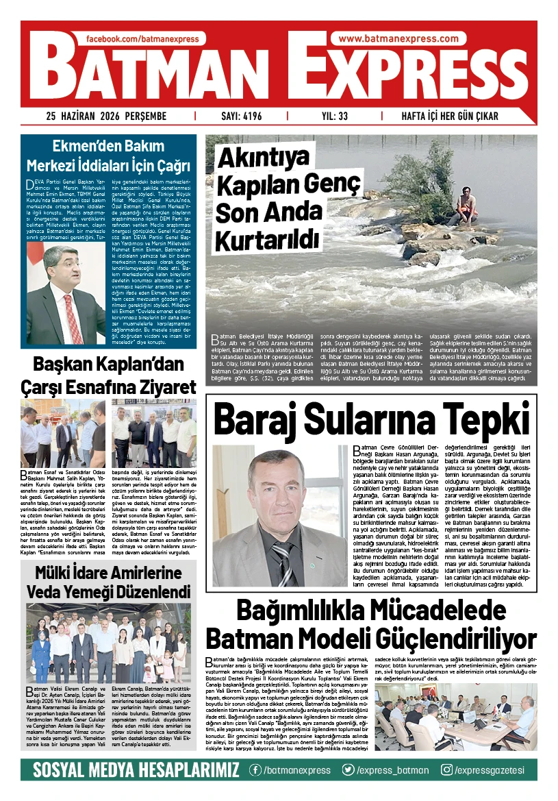 25 HAZİRAN 2026 PERŞEMBE