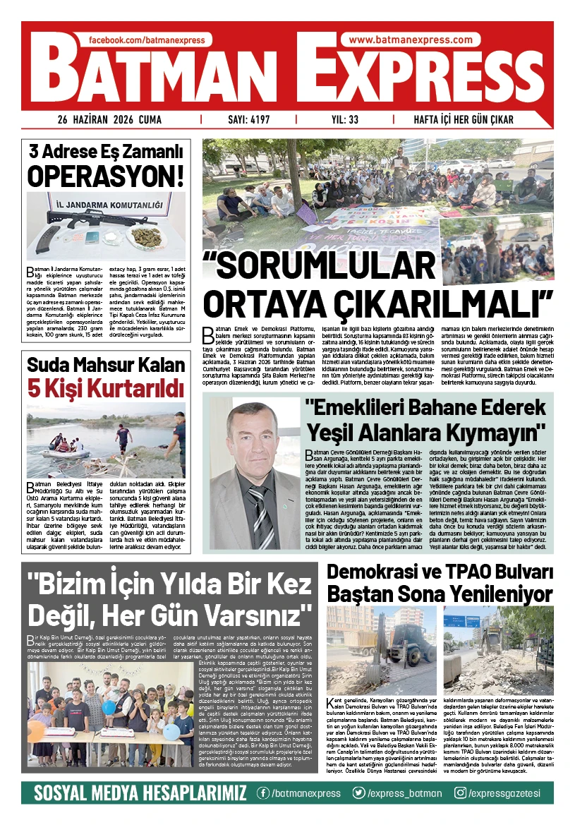 26 HAZİRAN 2026 CUMA