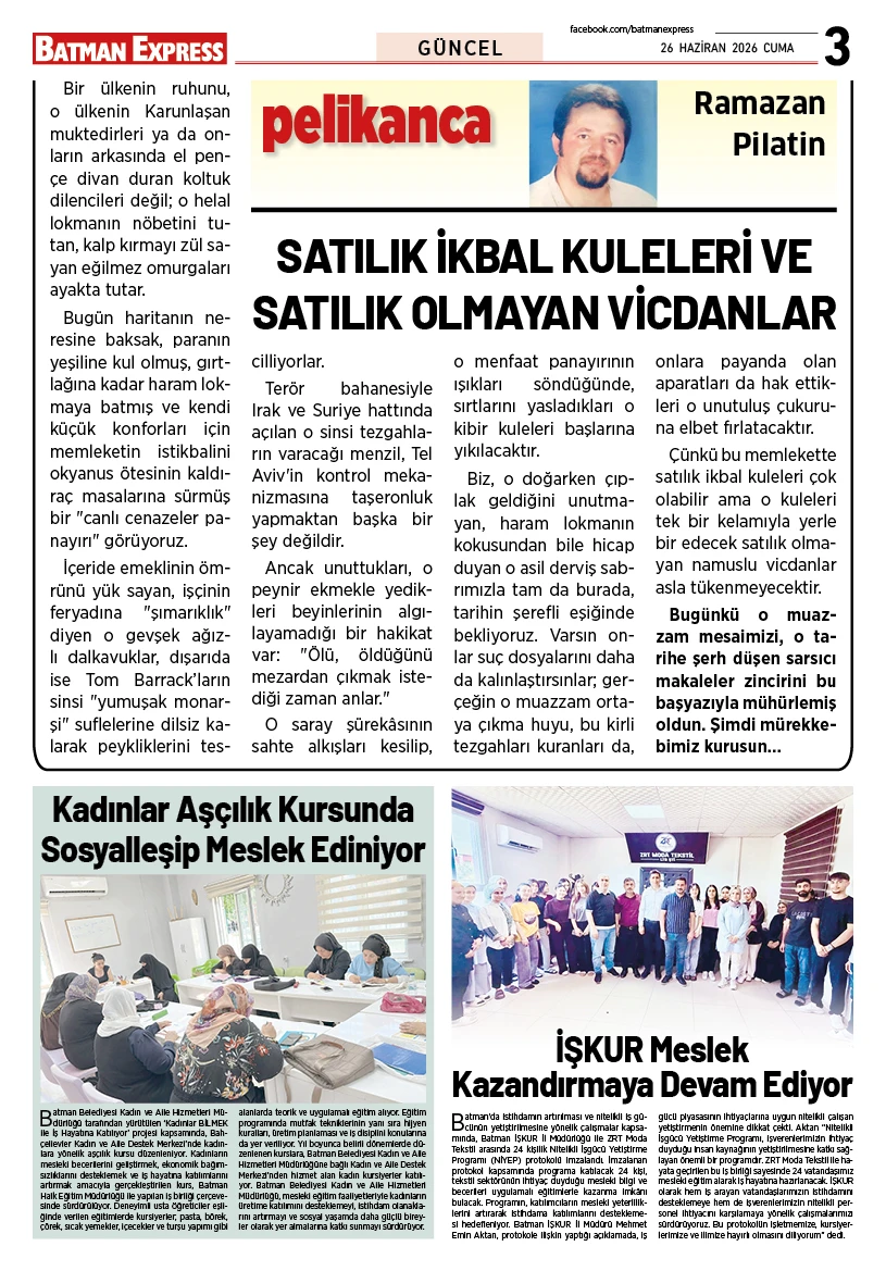 26 HAZİRAN 2026 CUMA