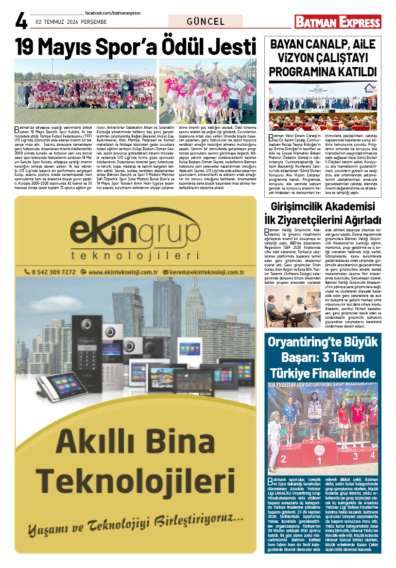 03 TEMMUZ 2026 CUMA