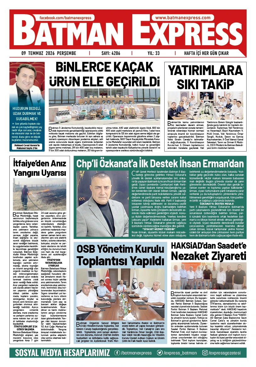 09 TEMMUZ 2026 PERŞEMBE